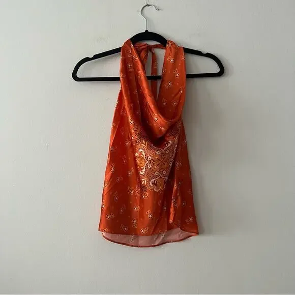 Cami NYC Orange Silk Tank Top - Picture 2 of 8